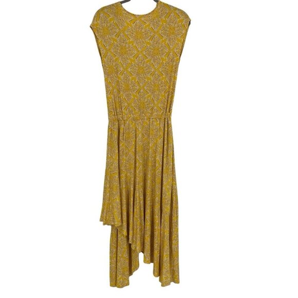 MAEVE Anthropologie Size XS Fete Yellow Handkerchief Midi Dress - Picture 5 of 16